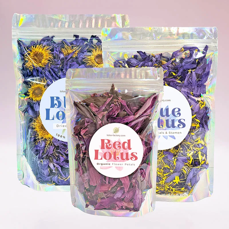 Red Lotus, Whole & Crushed Blue Lotus Set